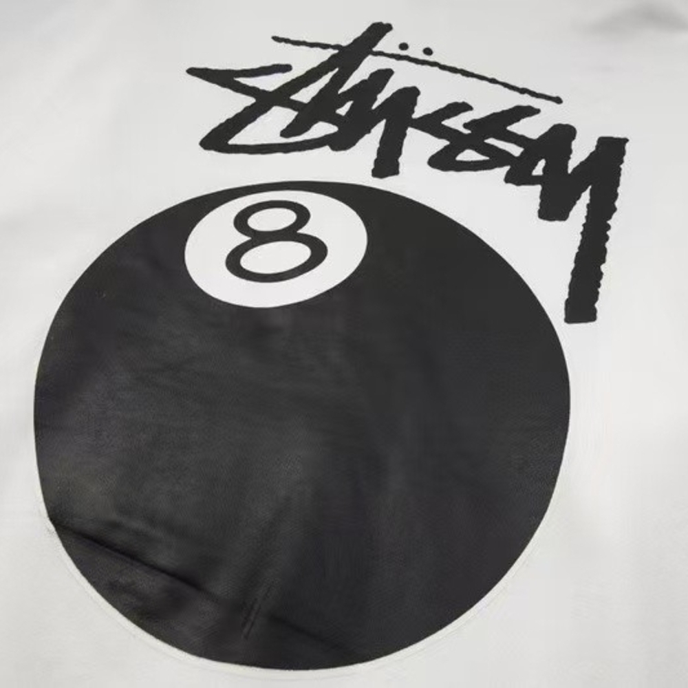 Stussy White Hoodie with Black Graphic - Picture 12 of 14